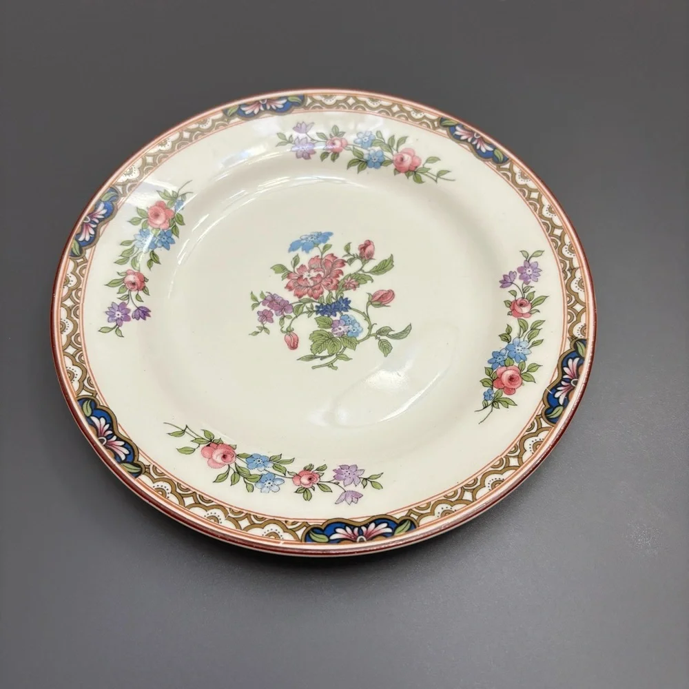 JG MEAKIN appetiser plates 6” SOL SUN 391413 FLORAL lot of 4 VNTG made England